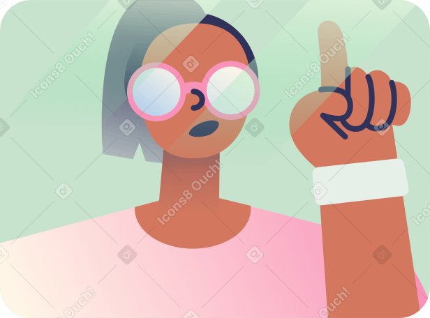 girl in the dialog box Illustration in PNG, SVG