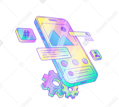Mobile app development and mobile user interface PNG, SVG