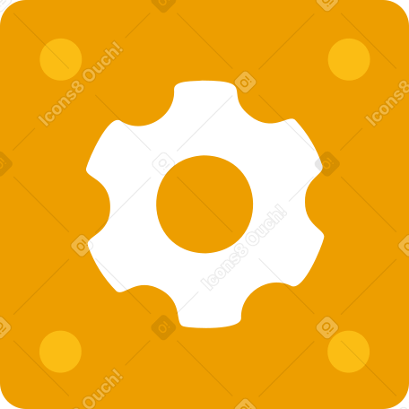 block with gear PNG, SVG