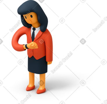 看手表的西装的女人 PNG, SVG