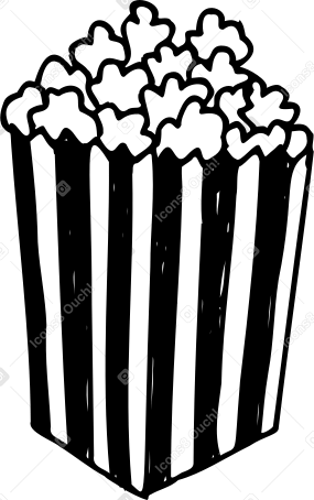 Bucket of pop corn PNG, SVG