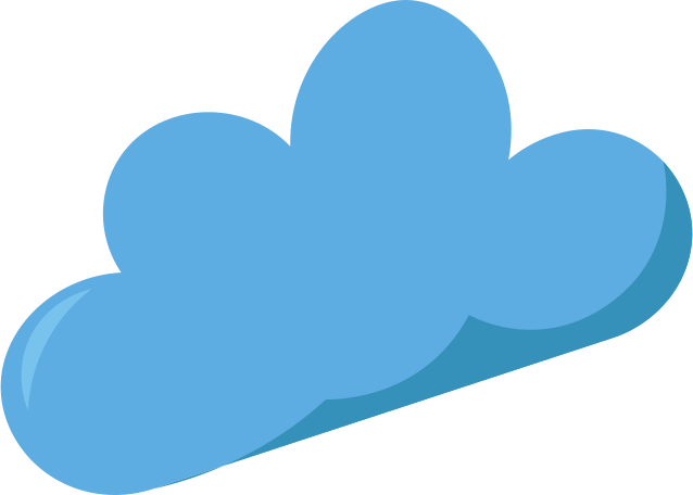 Blue fluffy cloud Illustration in PNG, SVG