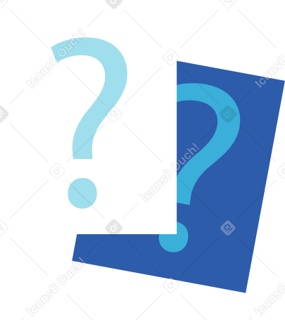 zwei blätter papier mit einem fragezeichen PNG, SVG