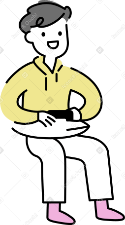 молодой человек с геймпадом в PNG, SVG