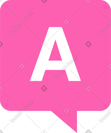 Speech bubble with letter a PNG, SVG