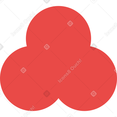trefoil red PNG, SVG