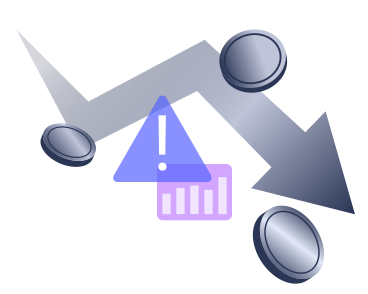 Financial crisis and decrease in income PNG, SVG