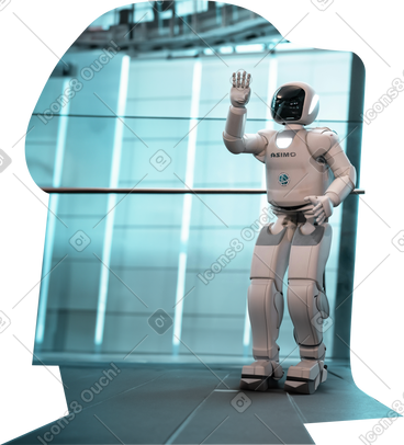 Background with glass and robot PNG, SVG