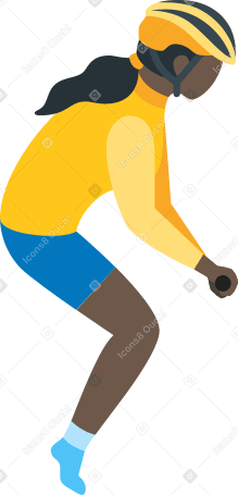 girl cyclist PNG, SVG
