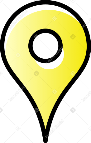 yellow geolocation sign PNG, SVG