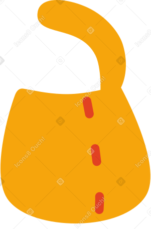 yellow open backpack Illustration in PNG, SVG
