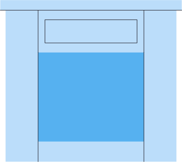 blue fireplace PNG, SVG