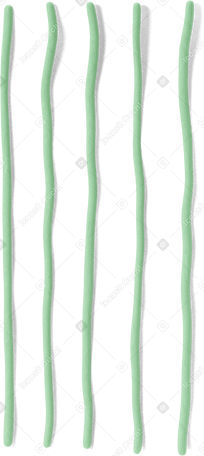 3D Straight green vertical lines PNG, SVG
