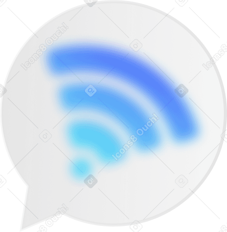 speech bubble with wi fi icon PNG, SVG