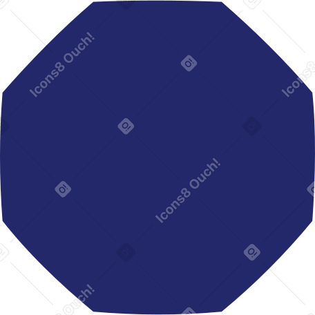 octagon dark blue Illustration in PNG, SVG