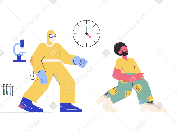 A man going away from a doctor PNG, SVG