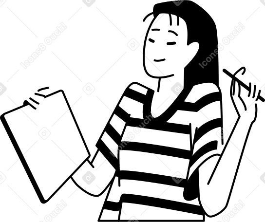 donna che disegna su una tavoletta PNG, SVG