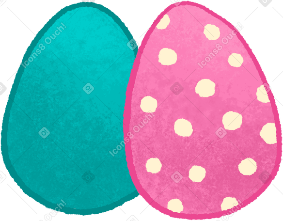 two easter eggs PNG、SVG