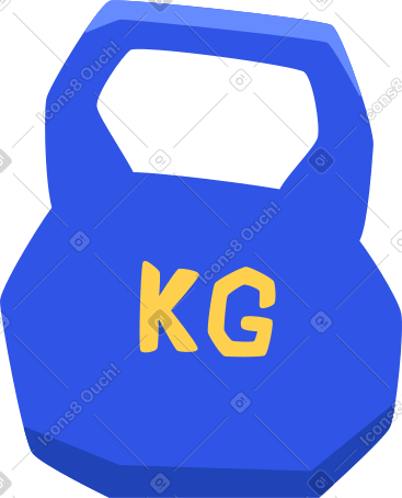 蓝色壶铃 PNG, SVG