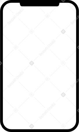 big white mobile phone Illustration in PNG, SVG