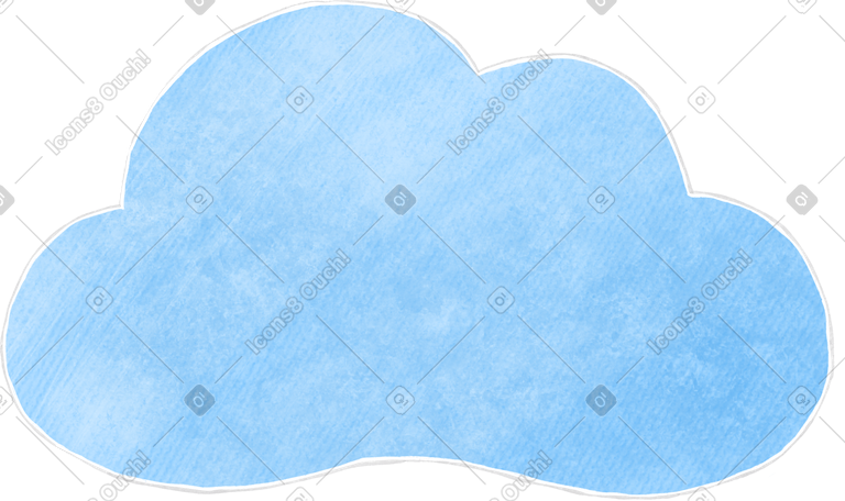 blue cloud PNG, SVG