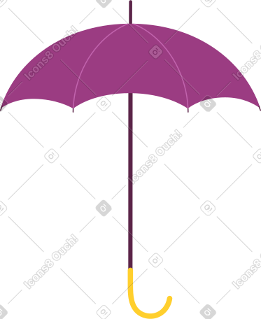 酒红色雨伞手杖 PNG, SVG