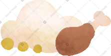 Mashed potatoes with chicken PNG, SVG