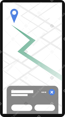 phone with map and geotag PNG, SVG