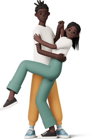 Chico y chica bailando columpio PNG, SVG