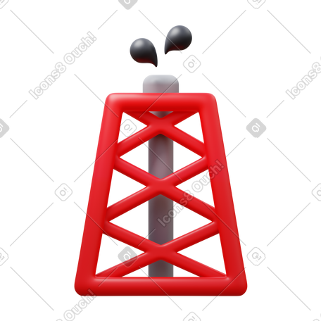 3D oil rig PNG, SVG