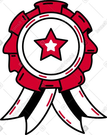 Medal with a star PNG, SVG