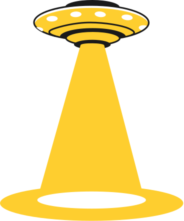 ufo middle animated illustration in GIF, Lottie (JSON), AE
