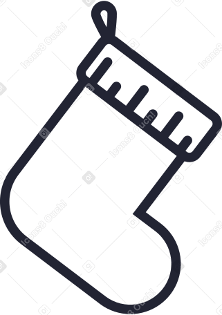 stocking Illustration in PNG, SVG