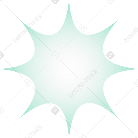 green gradient star PNG, SVG