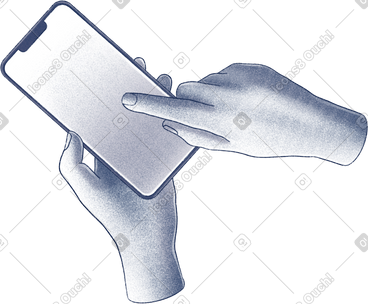 Hands holding phone PNG, SVG