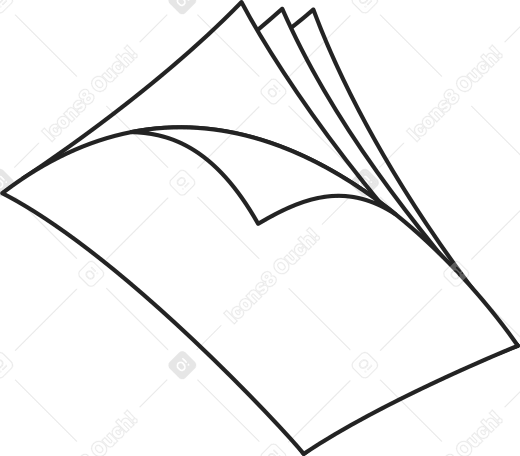four sheets of paper PNG, SVG