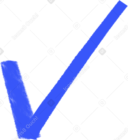 small blue checkmark Illustration in PNG, SVG