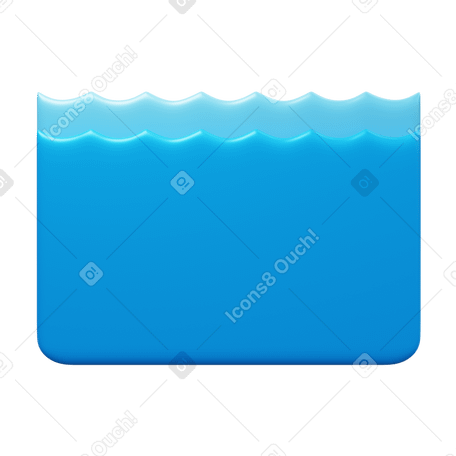 3D sea waves PNG, SVG