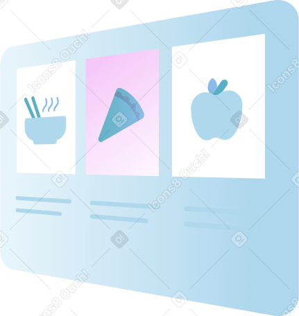 browser window with online food sale PNG, SVG
