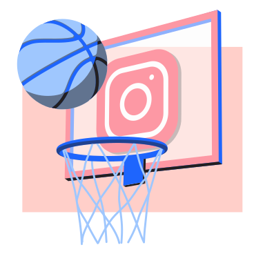 Obiettivo nel basket, raggiungere il successo su instagram  PNG, SVG