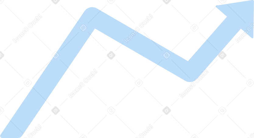 big light blue arrow Illustration in PNG, SVG