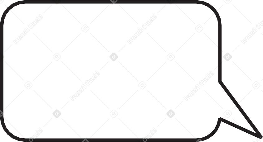 rectangular speech bubble PNG, SVG