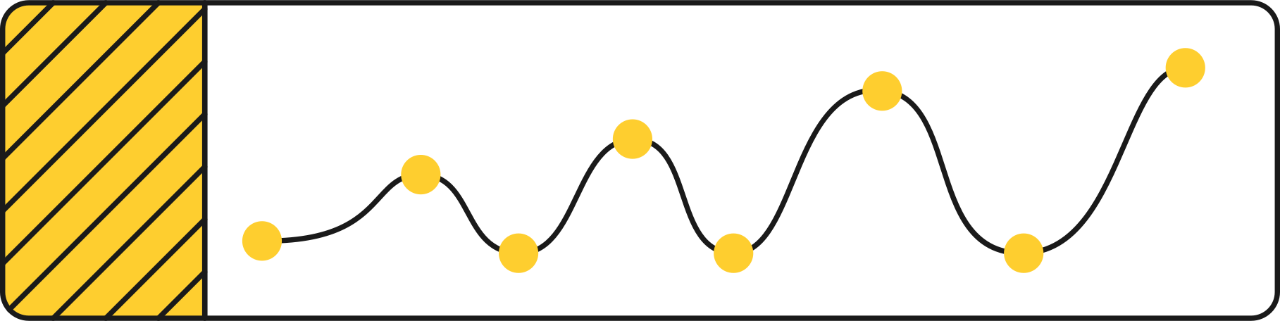 curve plot with dots in window Illustration in PNG, SVG