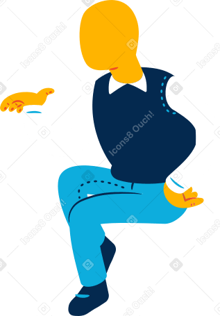 old man sitting Illustration in PNG, SVG