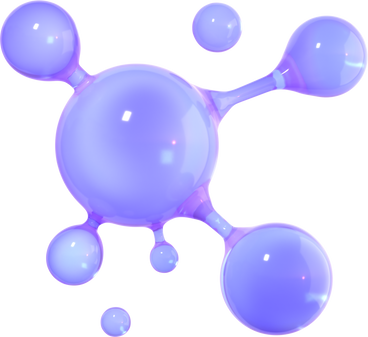 Iridescent connections in a glass molecule PNG, SVG