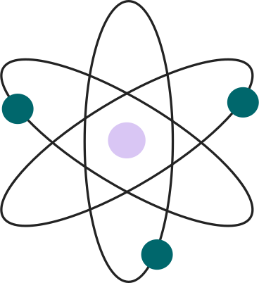 Nucleo di una molecola atomica PNG, SVG