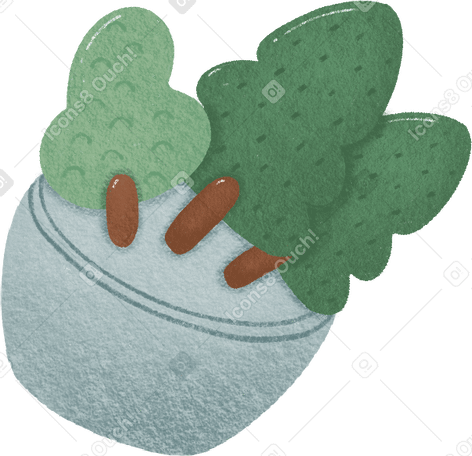 pot with trees PNG、SVG