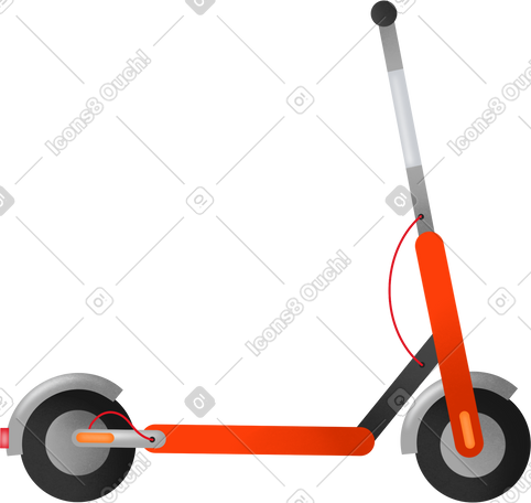 red electric scooter PNG, SVG