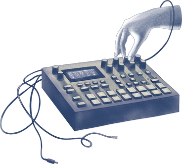 Mano e strumento musicale elettronico PNG, SVG