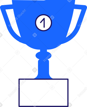 winners cup with the number Illustration in PNG, SVG